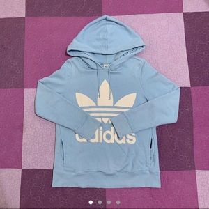 Adidas Baby Blue Trefoil Hoodie